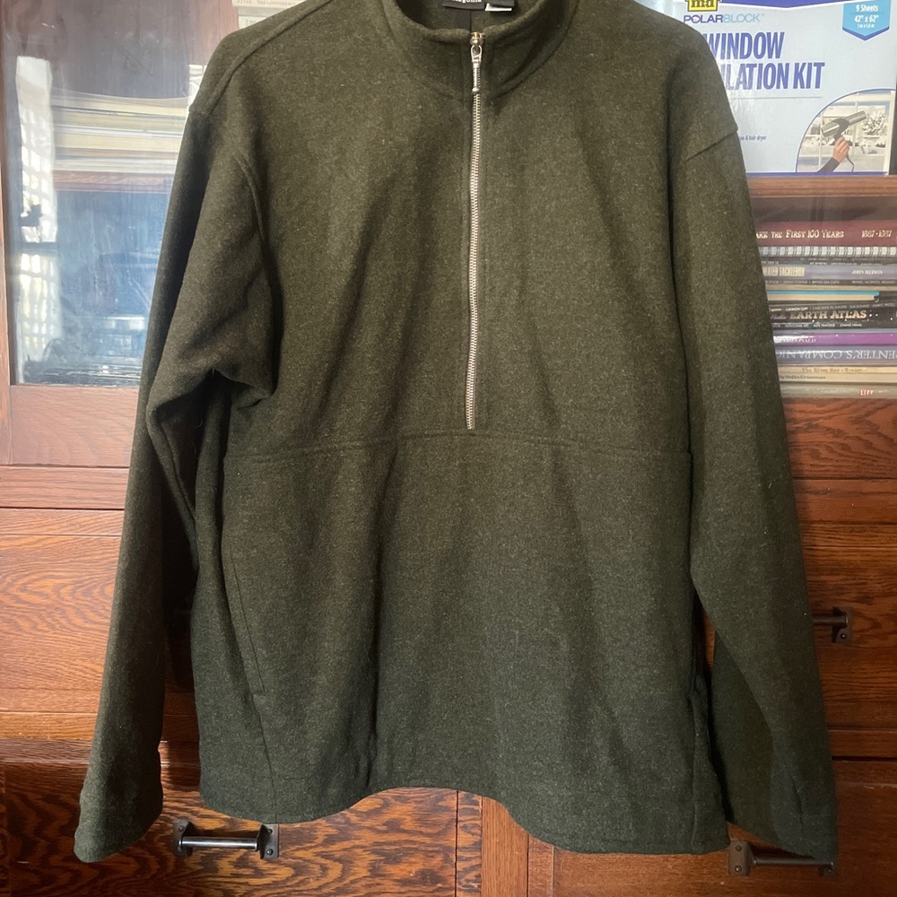 Men's Patagonia Green Wool  Half-Zip Sweater